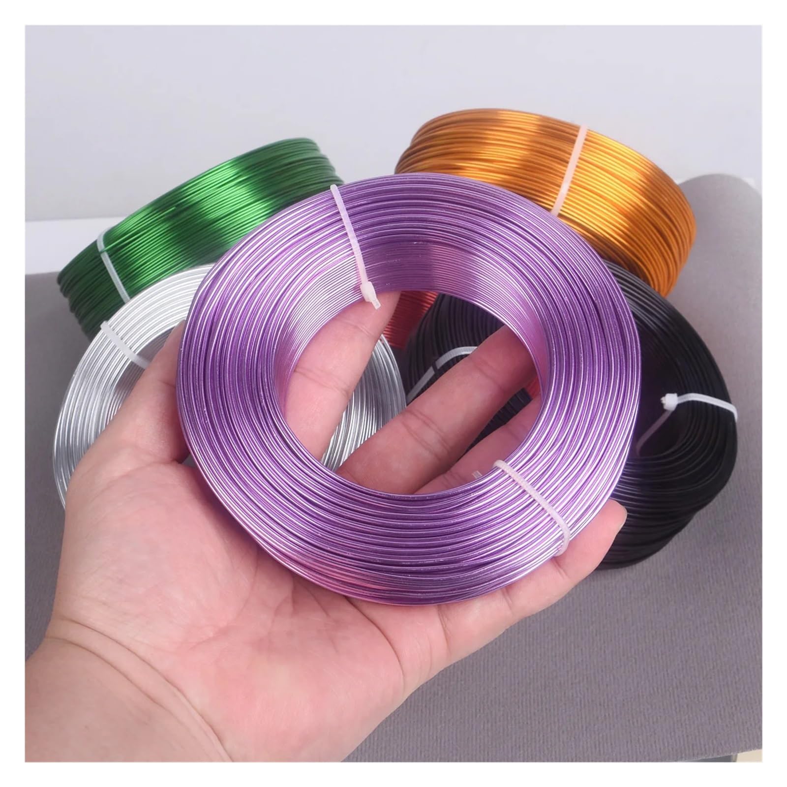 1 rotolo da 500 g di filo di alluminio morbido for perline, 0,8 mm/1 mm/1,5 mm/2 mm/2,5 mm/3,0 mm, for la creazione di gioielli fai da te.(Orange,1.5mm 95meters)