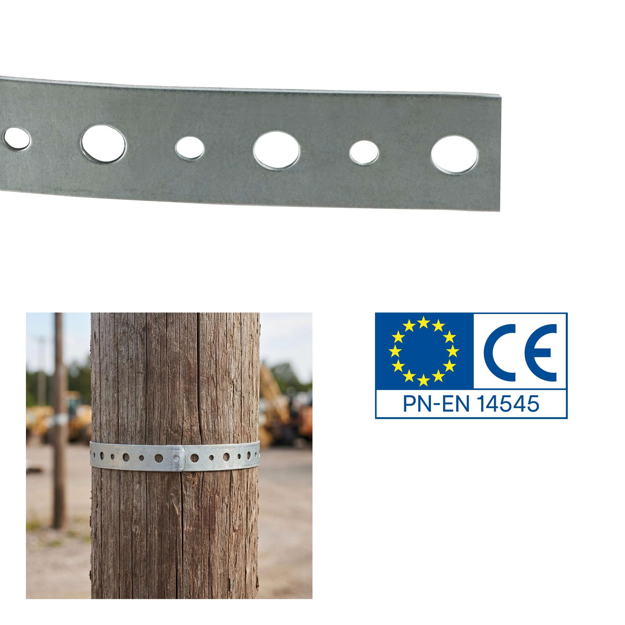 Feuillard perforé galvanisée - 20 x 0,9 mm x 25 m