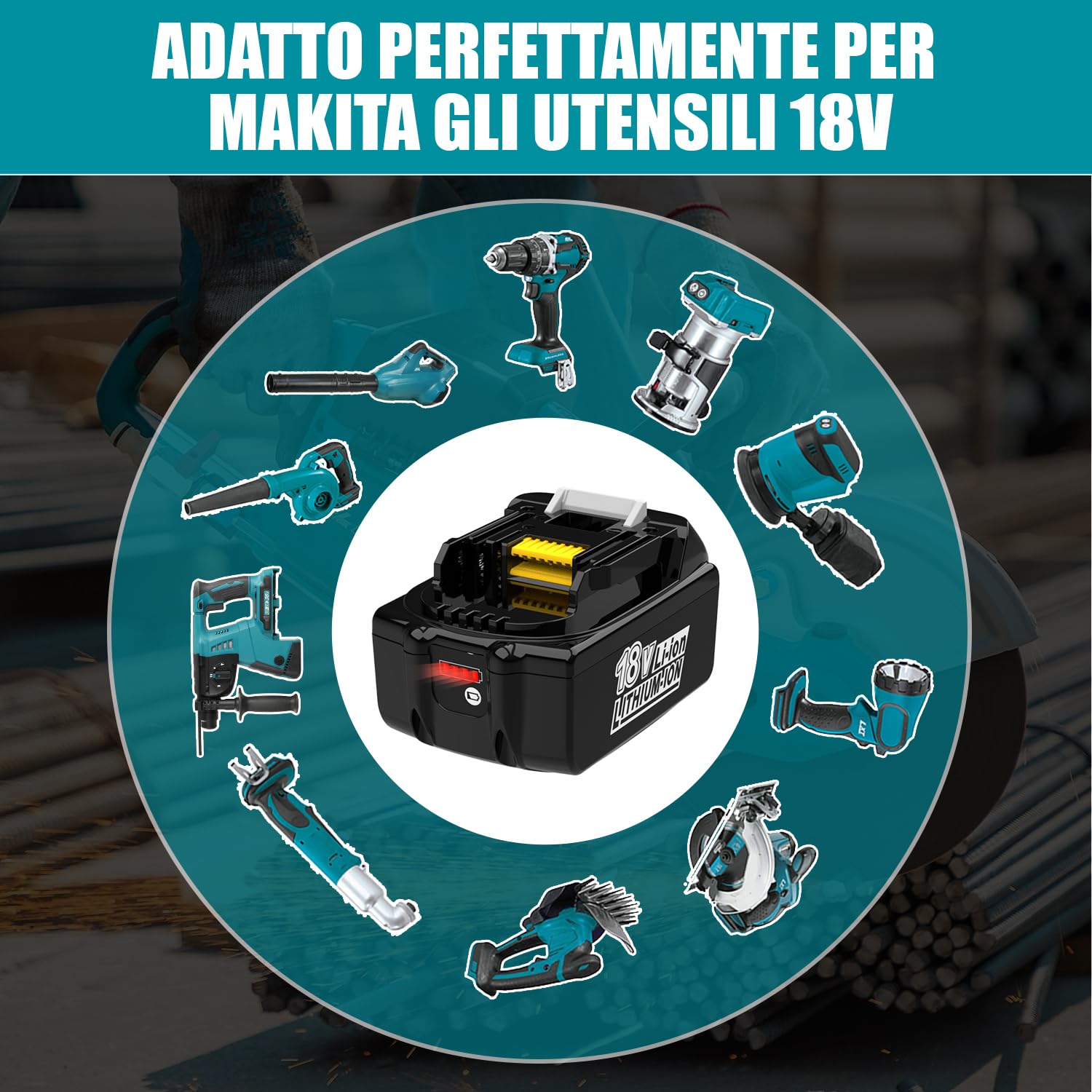 2Pack 5.0Ah Replacement per makita 18V Batteria BL1850 BL1860B BL1860 BL1840 BL1845 BL1835
