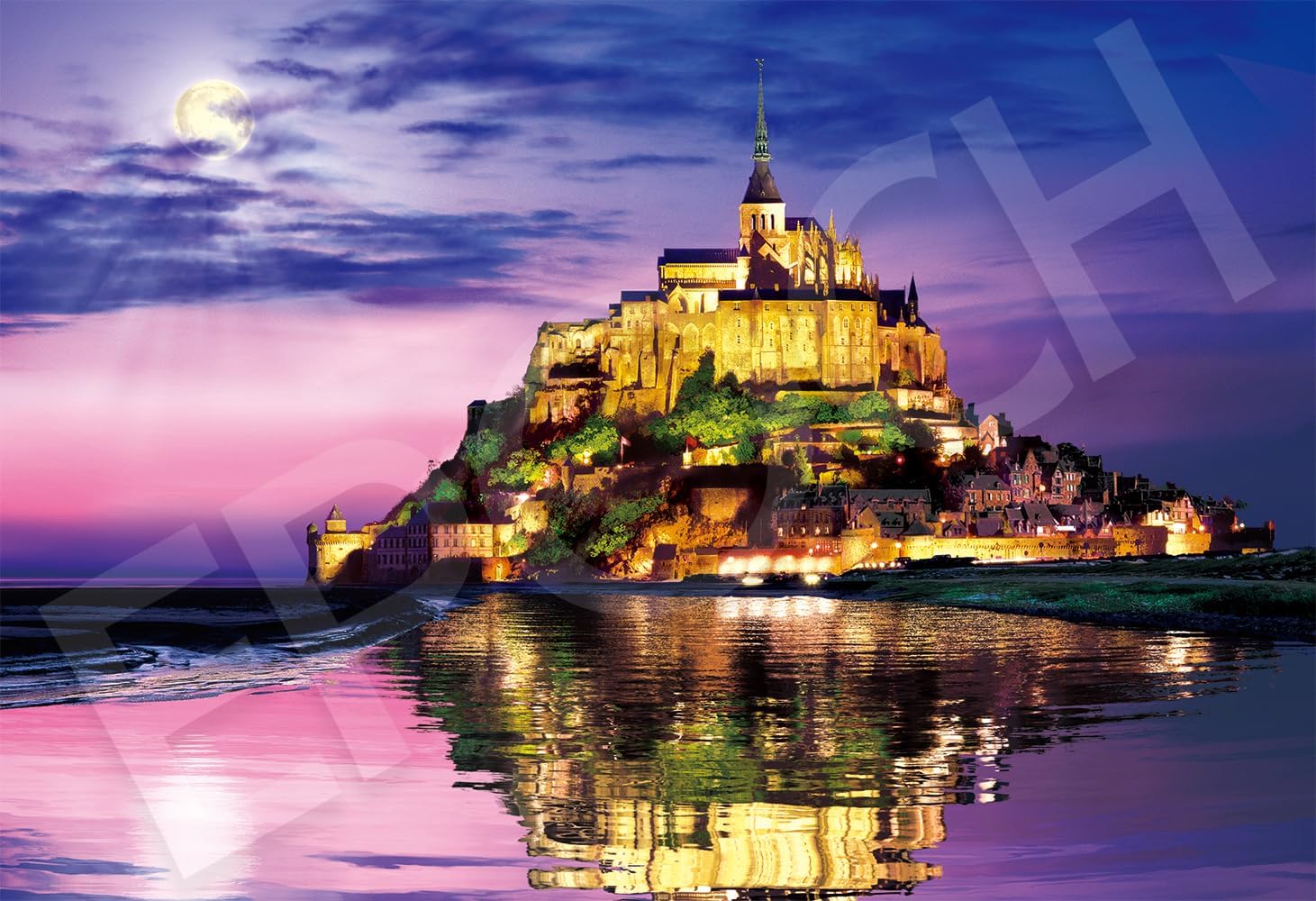 EPOCH 1053 Piece Jigsaw Puzzle Mont-Saint-Michel and its Bay XI [France] Super Small Piece (26x38cm)