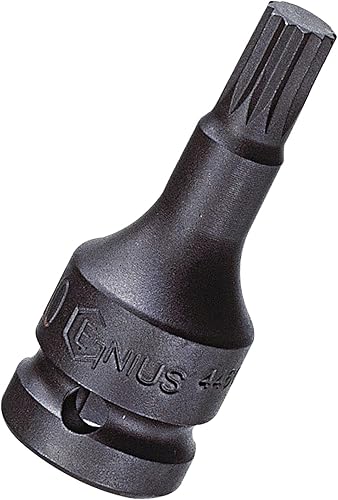 Genius Tools 3452T10 3/8" Dr. M10 Triple Square Impact Bit Socket