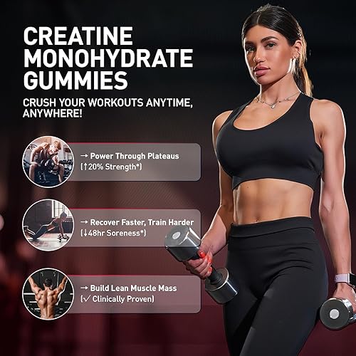 Miniatura 3 de Gomitas de monohidrato de creatina - sabor a arándanos - 1 pieza