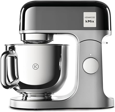 Kenwood KMX760BC KMIX Impastatrice Planetaria, Ciotola con manico in Acciaio da 5L, 3 Ganci di Miscelazione Potenza 1000W, Personalizzabile con oltre 20 Accessori Acquistabili Separatamente, Antracite