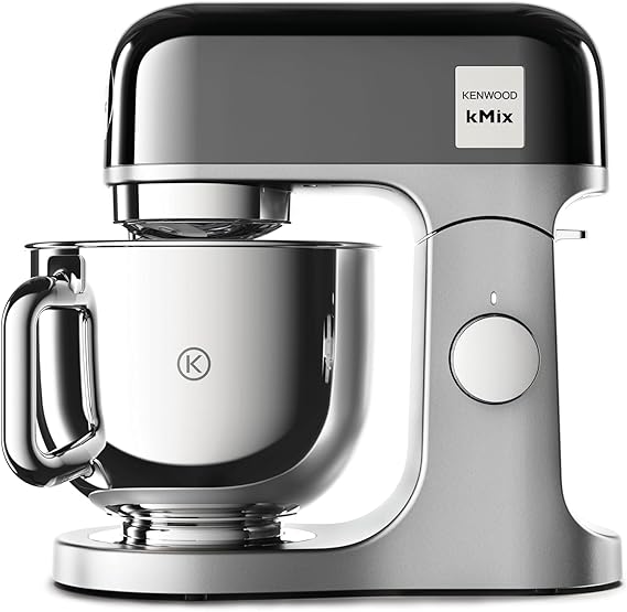 Kenwood KMX760BC KMIX Impastatrice Planetaria, Ciotola con manico in Acciaio da 5L, 3 Ganci di Miscelazione Potenza 1000W, Personalizzabile con oltre 20 Accessori Acquistabili Separatamente, Antracite