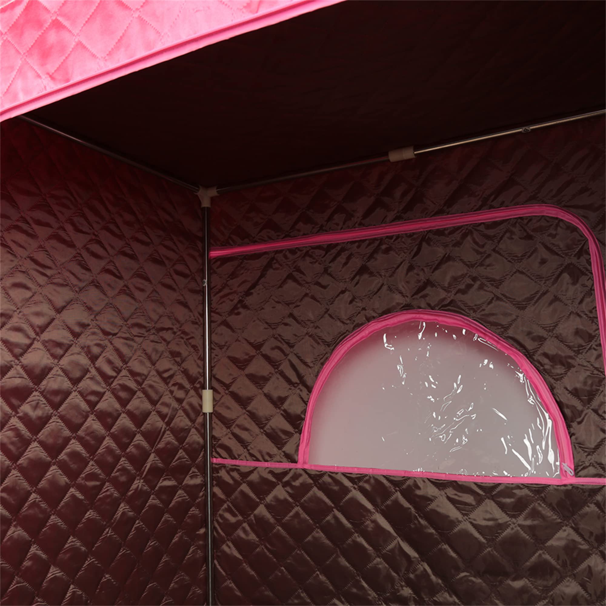 MINGYI Sauna à Vapeur Portable et Pliable 1 000W avec Cabine de Vapeur, Générateur de Vapeur 2,5 Liter et Télécommande, 100×80×170 cm (Rouge)