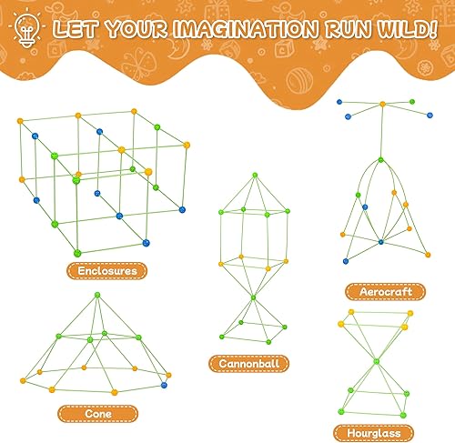 Miniatura 2 de Kit de construcción de fortalezas para niños, 150 piezas que brillan en la oscuridad, juguetes de construcción STEM portátiles para niños, castillos