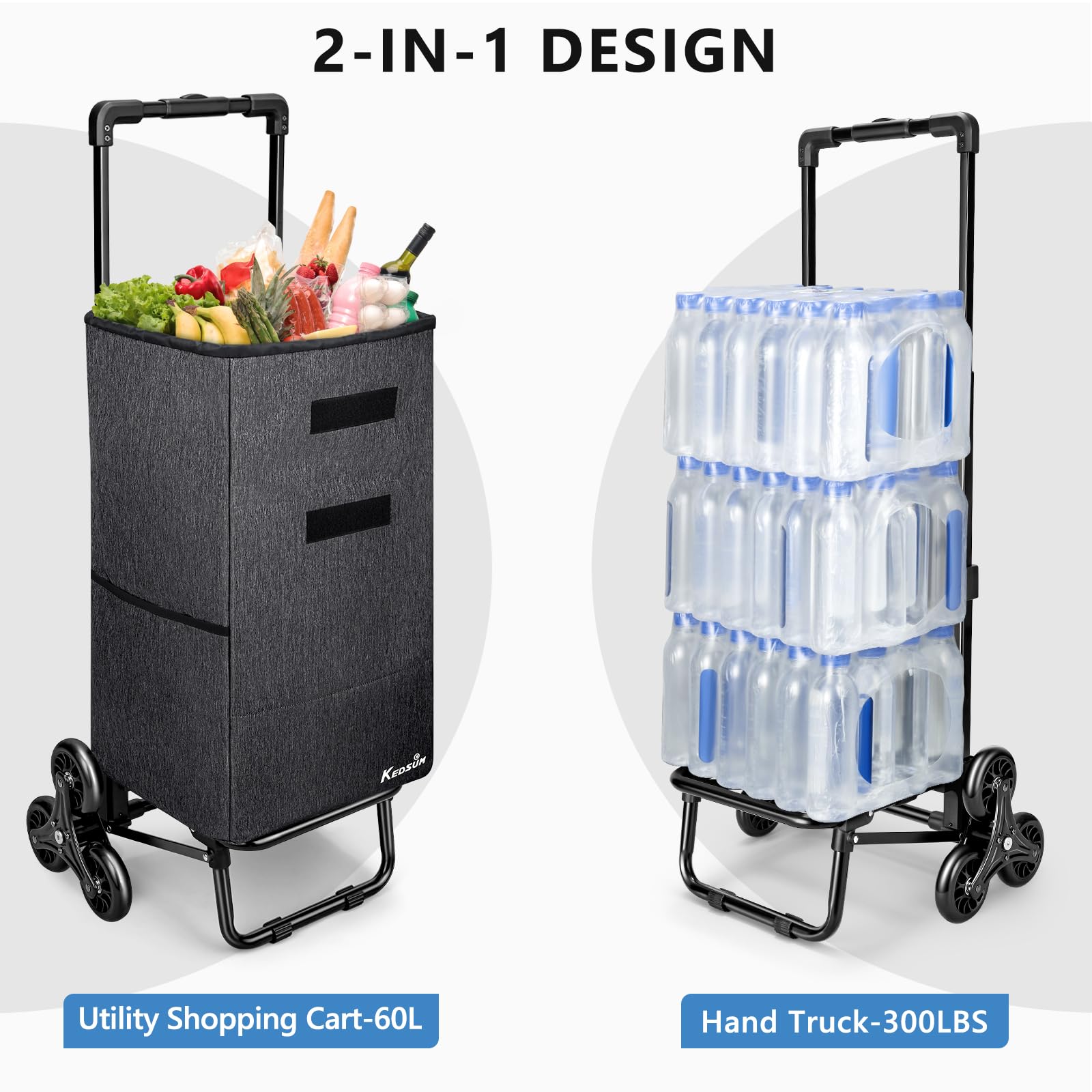 Stair Climbing Grocery Cart - Easy Stairs Shopping -7