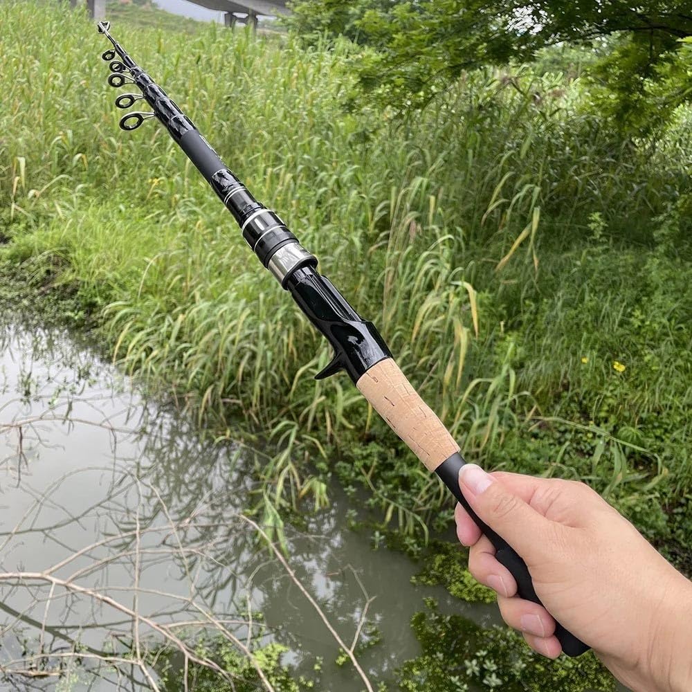 Canna da Pesca Canna da Pesca, Canna da Pesca telescopica in Fibra di Carbonio for trote e spigole Canna da Pesca telescopica(2.1m)