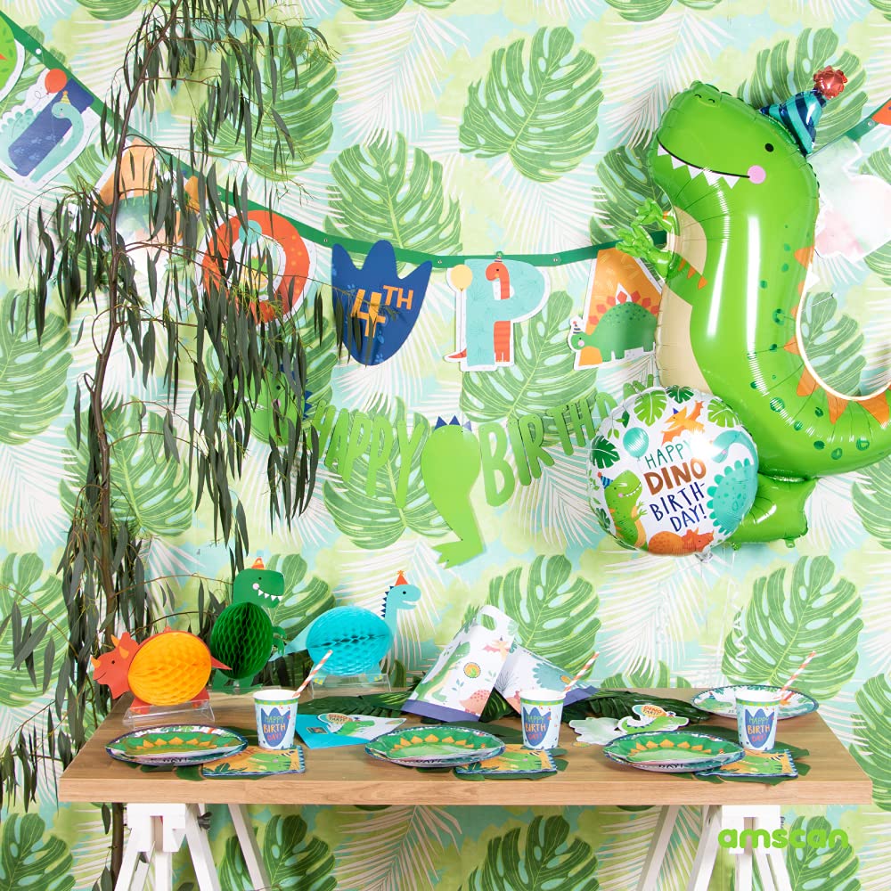 Amscan Dino-Mite Multicolor Plastic Tablecover - 54