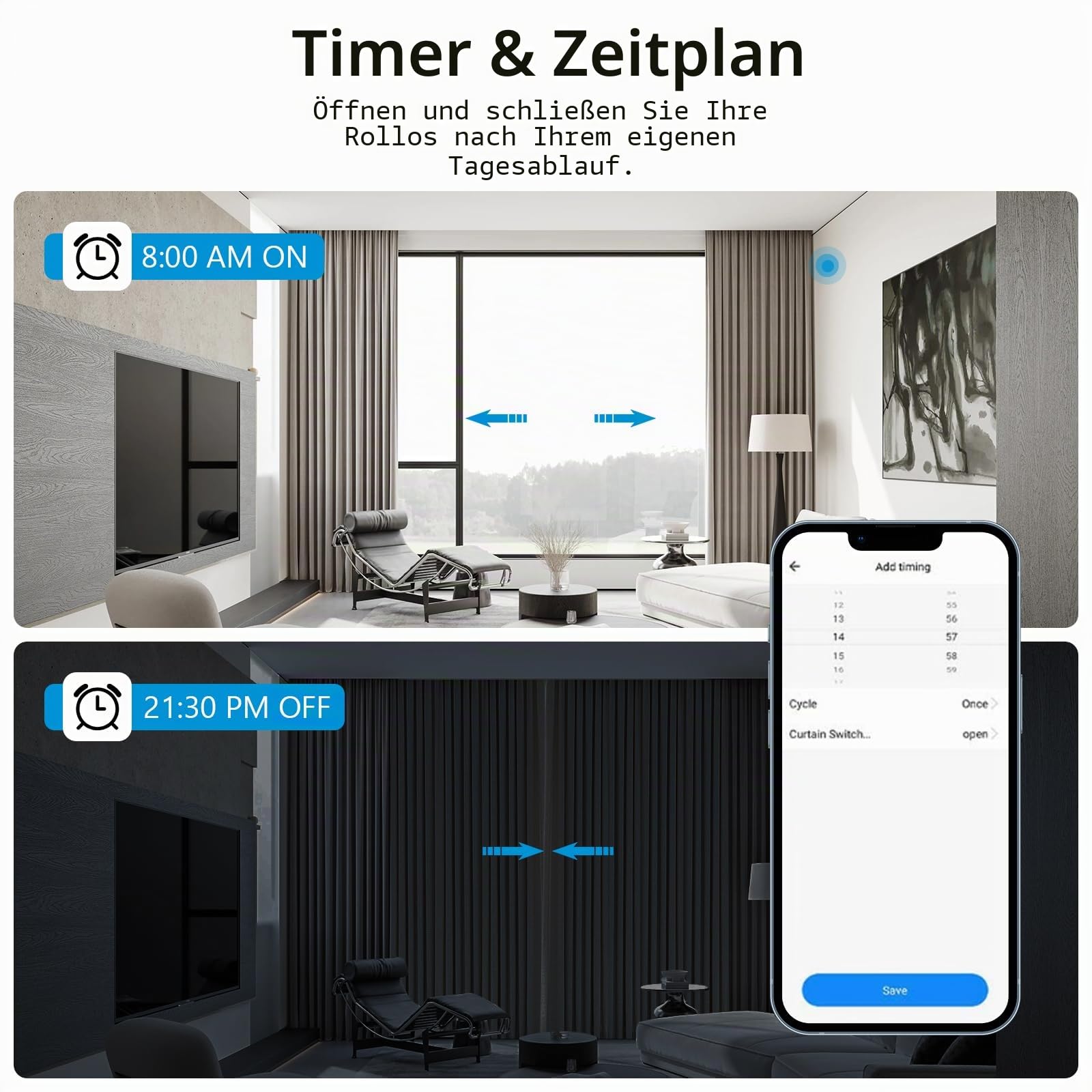 Wlan Rolladenschalter Modul 2.4GHz Smart Rolladensteuerung APP Steuerung