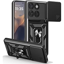 For Motorola Moto G85 5G Case, Dual Layer Protective Heavy Duty Armor Rugged [Military-Grade] Protective,for Moto G85 with Lens Protects Magnetic Kickstand Holder Case Black, for MOTO EDGE 60 Fusion