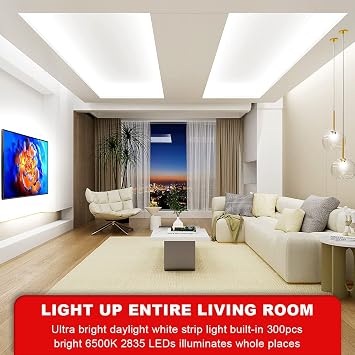 Dimmable White Led Strip Light Bundle with 2700K-6500K WiFi COB Smart Led Strip Lights