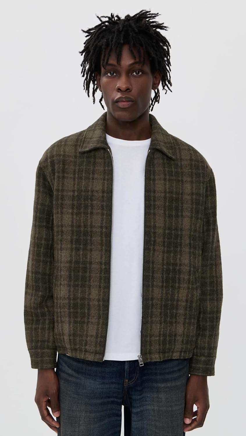 FRAME Men's Padded Tweed Zip Jacket - Image 2