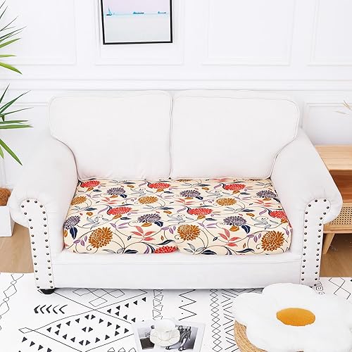 Miniatura 45 de Smiry Fundas de cojín de sofá con estampado, fundas de sofá elásticas y suaves para sofá, funda de sofá antideslizante lavable protector de muebles