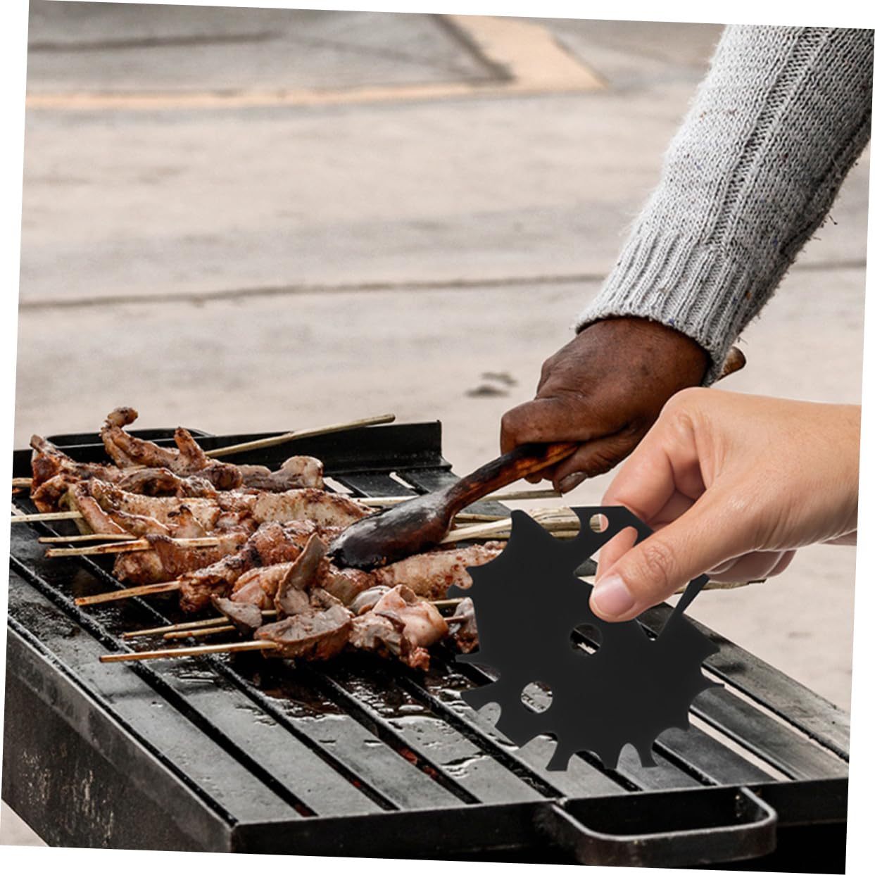 Kisangel 3 Set Raschietto Per Barbecue Inossidabile Utensili Per Pulizia Pulizia E Ergonomico Per Graticole E Ghisa 2 Pezzi*3