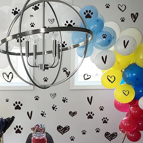 Miniatura 28 de Calcomanías de pared para decoración de perros, impresiones de patas, calcomanías de decoración de pared de perro, vinilo extraíble para mascotas
