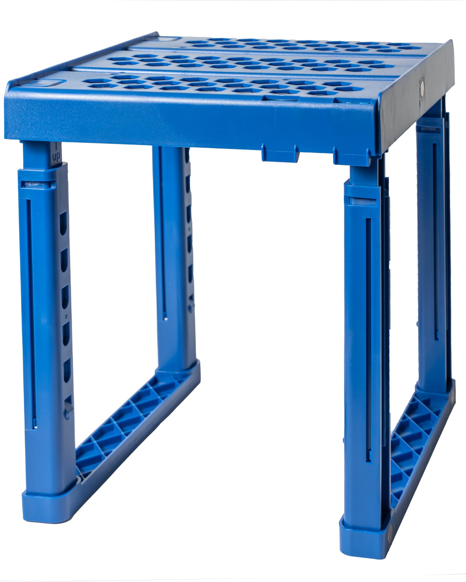 ABLinox Locker Organizer Shelf， Adjustable Width and Height, Ideal Locker for School, Office, and Gym Lockers (Blue)