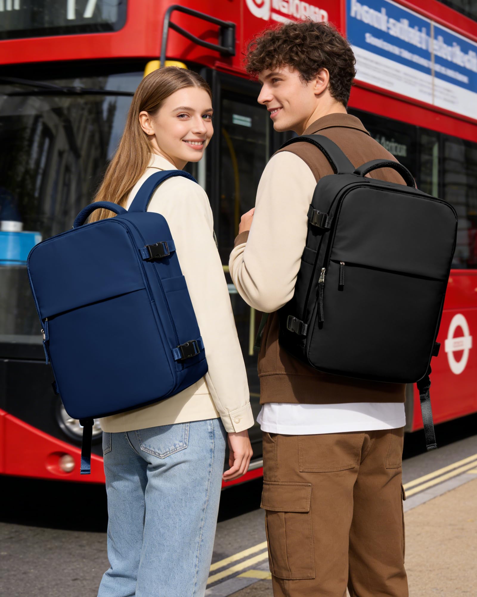 BJLFS Plecak próżniowy torba podróżna z pompką Ryanair torby kabinowe 40 x 30 x 20 cm torba podręczna Wizzair Easyjet Vueling bagaż podręczny worki próżniowe do podróży wodoodporny plecak na laptopa