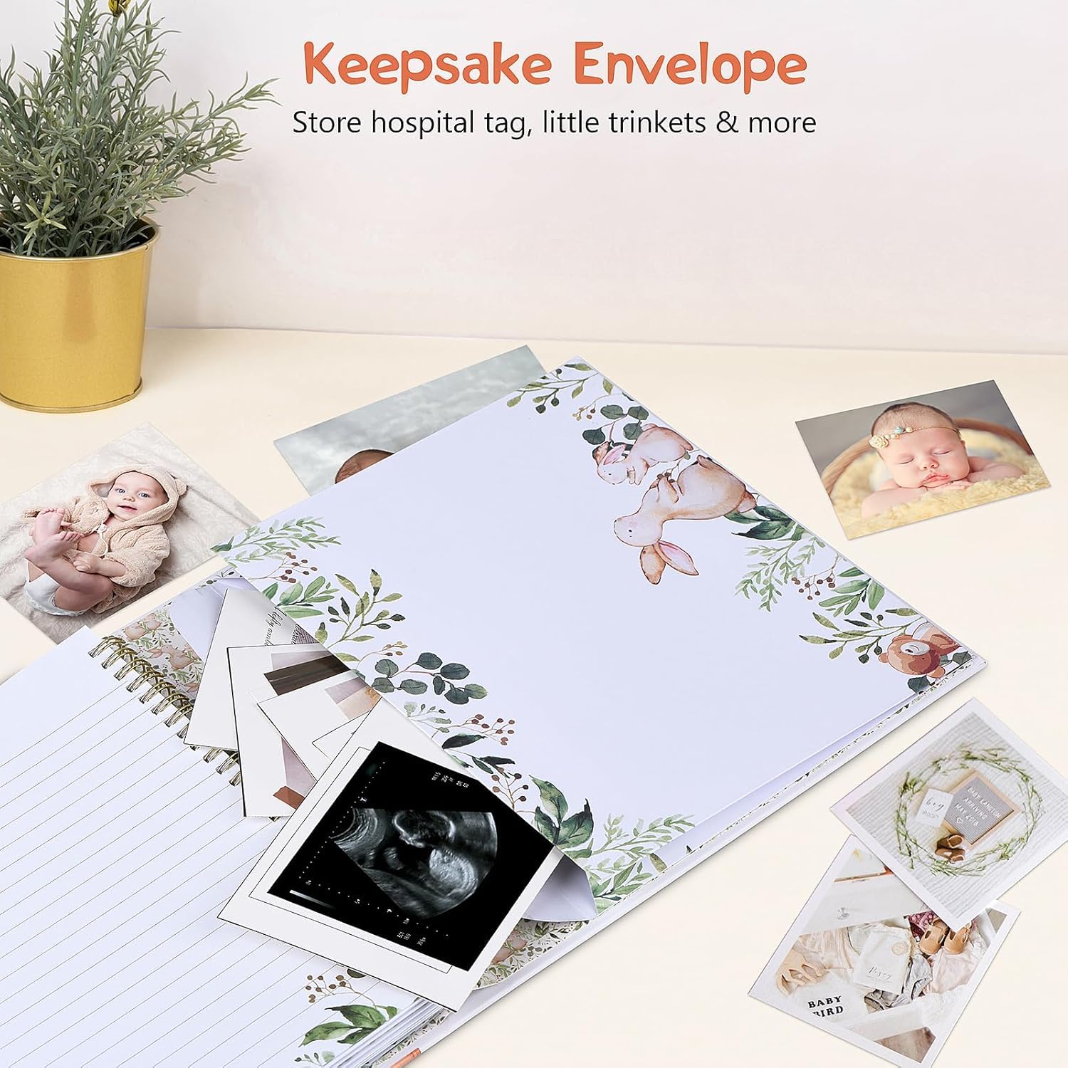 Baby-Erinnerungsbuch – Unser kleines Wunder, 248 Seiten, farbig, Erinnerungs-Tagebuch für die ersten fünf Jahre, Unisex-Baby-Scrapbook, Aufzeichnungsbuch für frischgebackene Eltern, ideales Geschenk