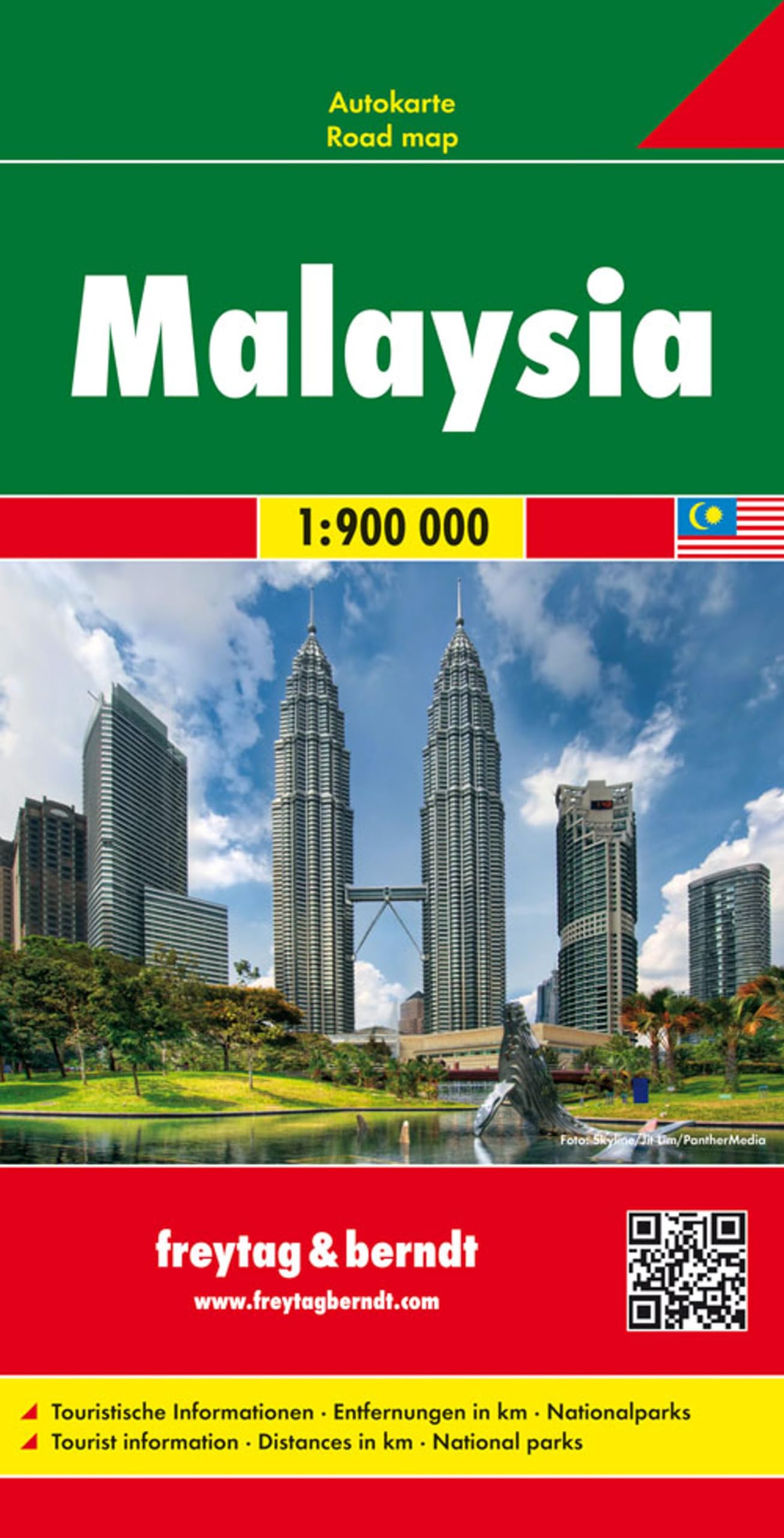 Malaysia f&b r/v (+r) 1/900: Wegenkaart 1:900 000