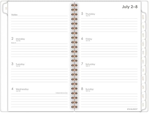 Miniatura 3 de AT-A-GLANCE Planificador semanal y mensual del año académico 2018-2019, pequeño, 4-78 x 8, Sloane Diamond (1114D-200A-19)