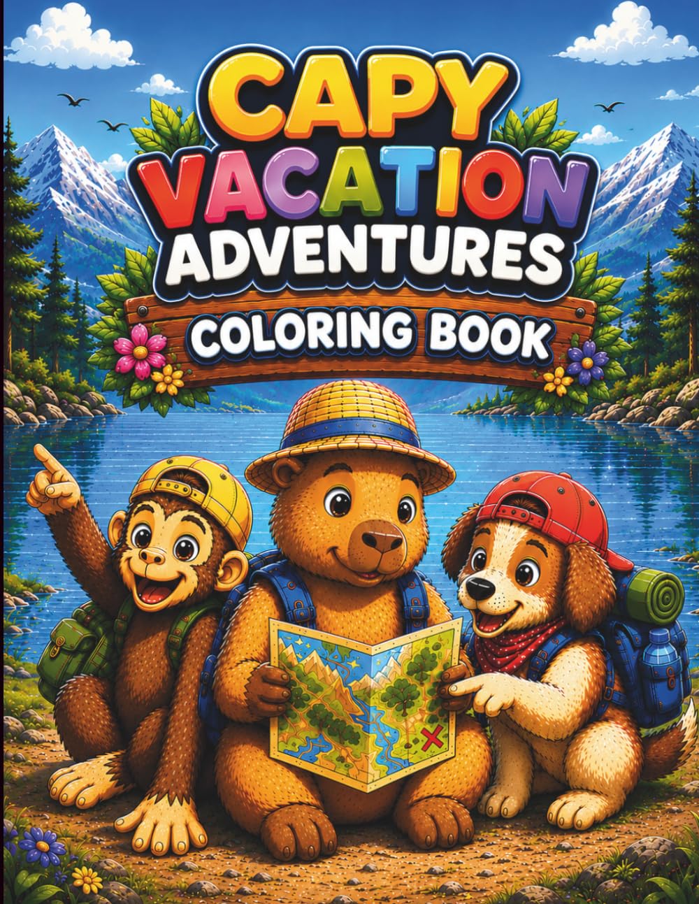 Capy Vacation Adventures: 40 Fun Adventures to Color with Capy and Friends