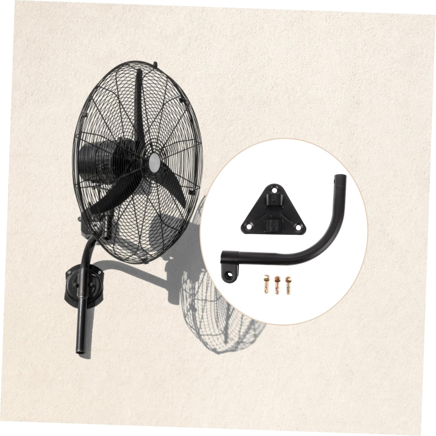 FUOYLOO Wall Fan Mounting Bracket Sturdy Iron Electric Fan Hanging Bracket Adjustable Angle