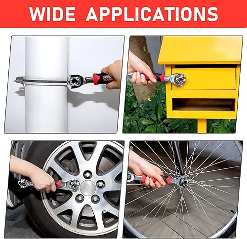 Miniatura 3 de Toolwiz Llave universal 52 en 1 ajustable multifuncional con cabeza giratoria de 360 grados, para quitar tornillos, tuercas, sujetadores para