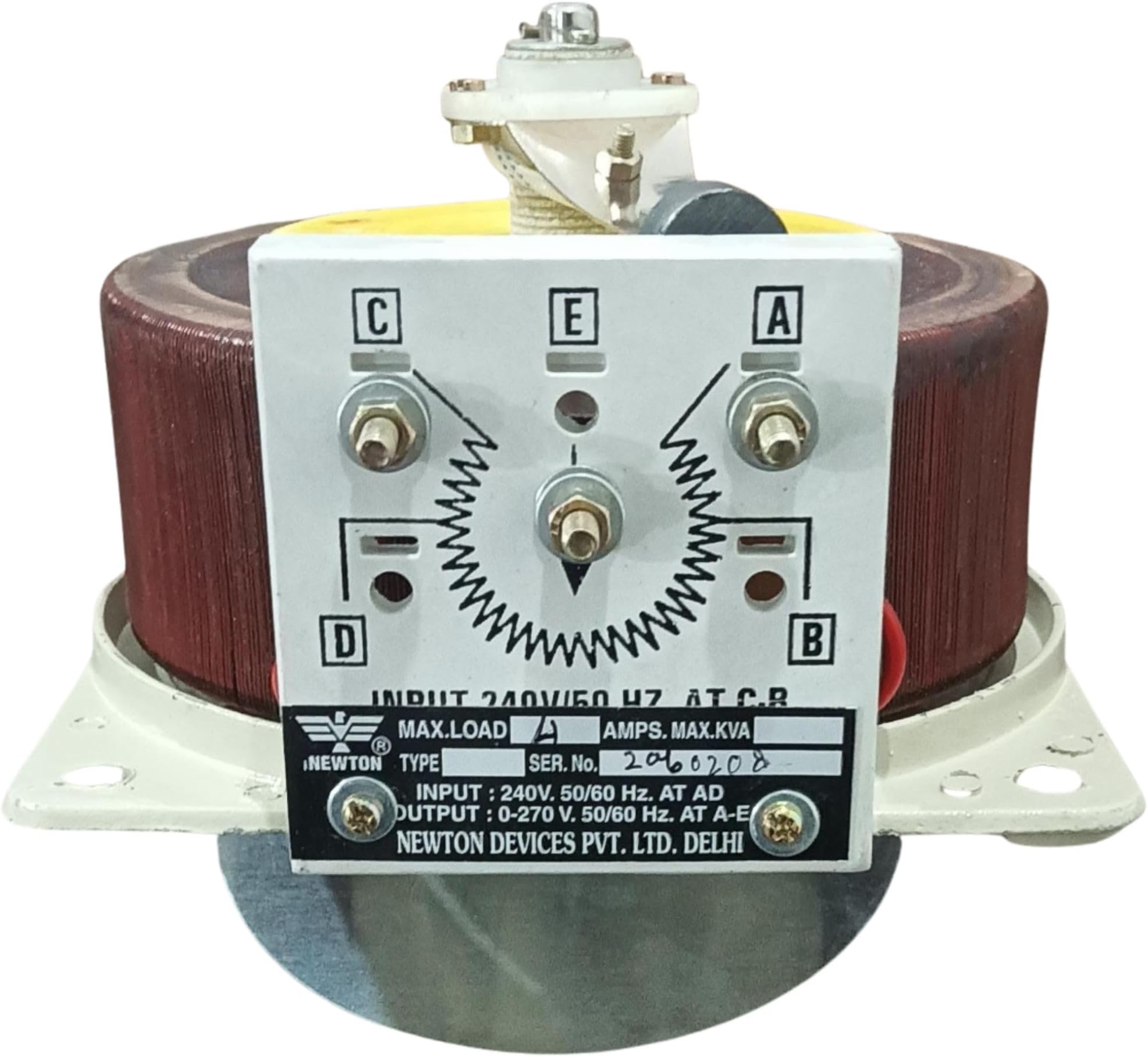 6 Amp Open Auto Transformer Dimmer 0-270V Variable Voltage Regulator for Industrial Testing Labs Machinery Control Panels Workshop Electrical Use