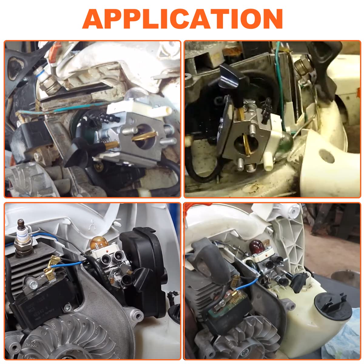 ZAMDOE Vergaser für Stihl SH56 SH56C SH86 SH86C BG86 BG86CE BG86Z BG86CEZ Gebläse ersetzt C1M-S261B 42411200616 4241 120 0616, mit Luftfilter, Zündkerze, Kraftstoffleitung, Kraftstofffilter