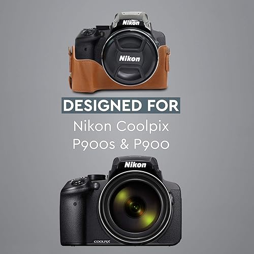 Miniatura 8 de Megagear Nikon Coolpix P900S - Funda de piel sintética para cámara, color marrón oscuro (MG955)