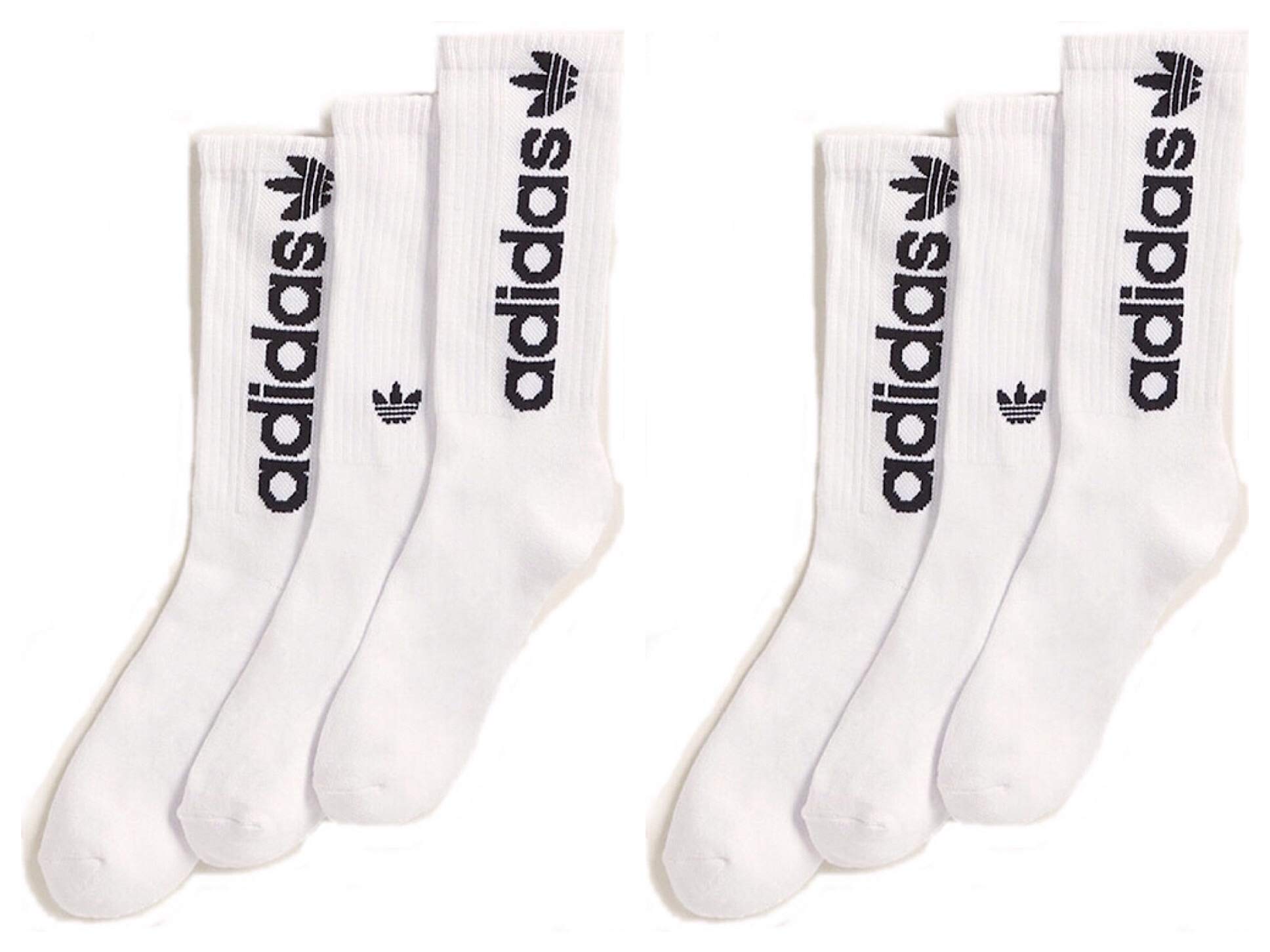 adidas Mens 6 Pack Athletic Crew Socks (Shoe: 6-13)