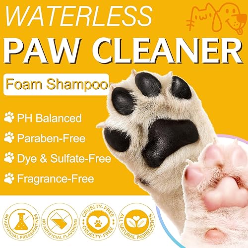 Miniatura 4 de Limpiador de patas para perros, patas limpias para perros y gatos, champú sin agua para perros y gatos, limpieza de pies con cepillo de silicona,