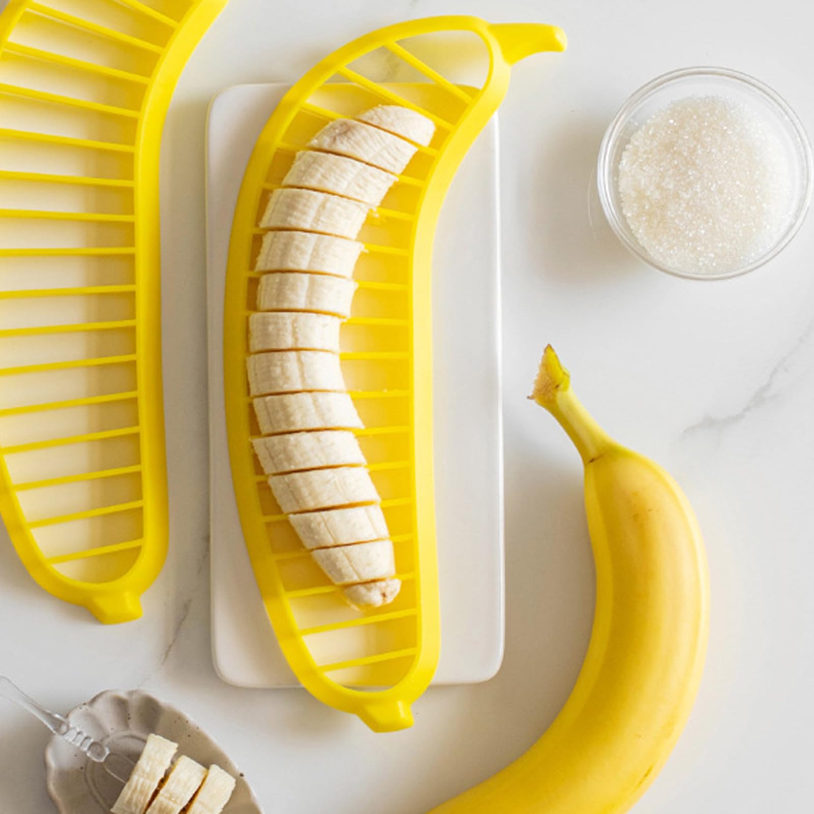 Bananenschneider - Bananengefllte Cutter Tool | Werkzeug zum Schneiden von  Bananen, Bananenfllten, Obstschneider, Kchenwerkzeugpraxis : Amazon.de:  Kche, Haushalt & Wohnen