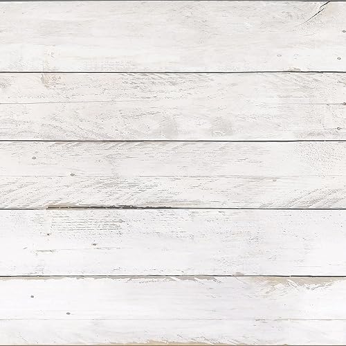 Miniatura 3 de Papel decorativo para pelar y pegar de Shiplap blanco
