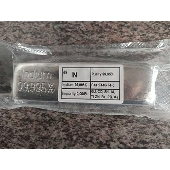 Indium 0.5 kg / 500 g ingot high-purity Indium at least 99.995% purity