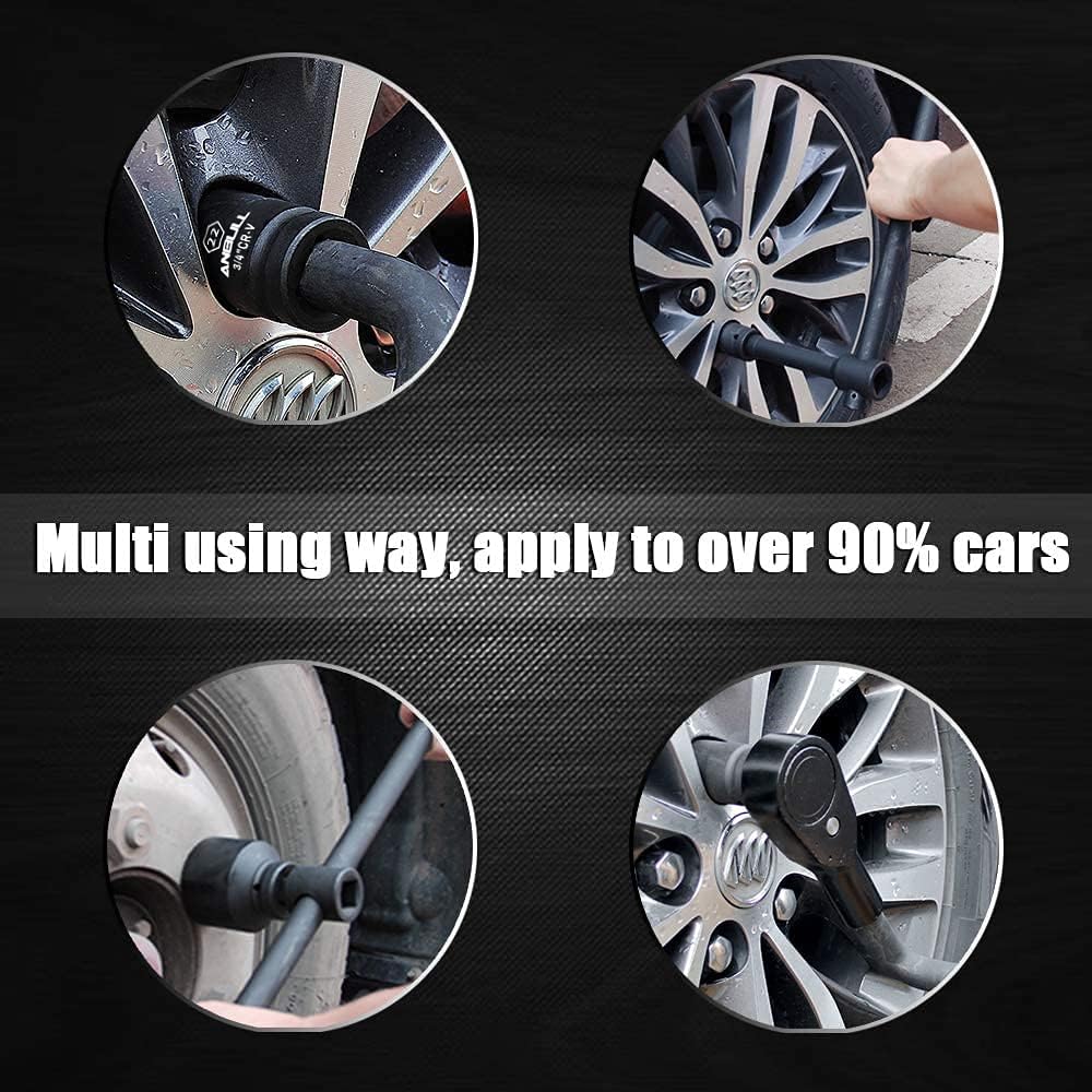 Promo 40% OFF Anbull 3/4 Drive Jumbo Impact Socket Set, 21 Piece Shallow Socket Assortment, 6-Point Standard Metric Sizes (21-50 mm) | Cr-V Steel