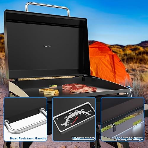 Miniatura 10 de Tapa con bisagras para Blackstone 36 pulgadas parrilla cubierta dura accesorios para Blackstone 1554 1818 1825 1836 1863 2149 36 pulgadas parrilla