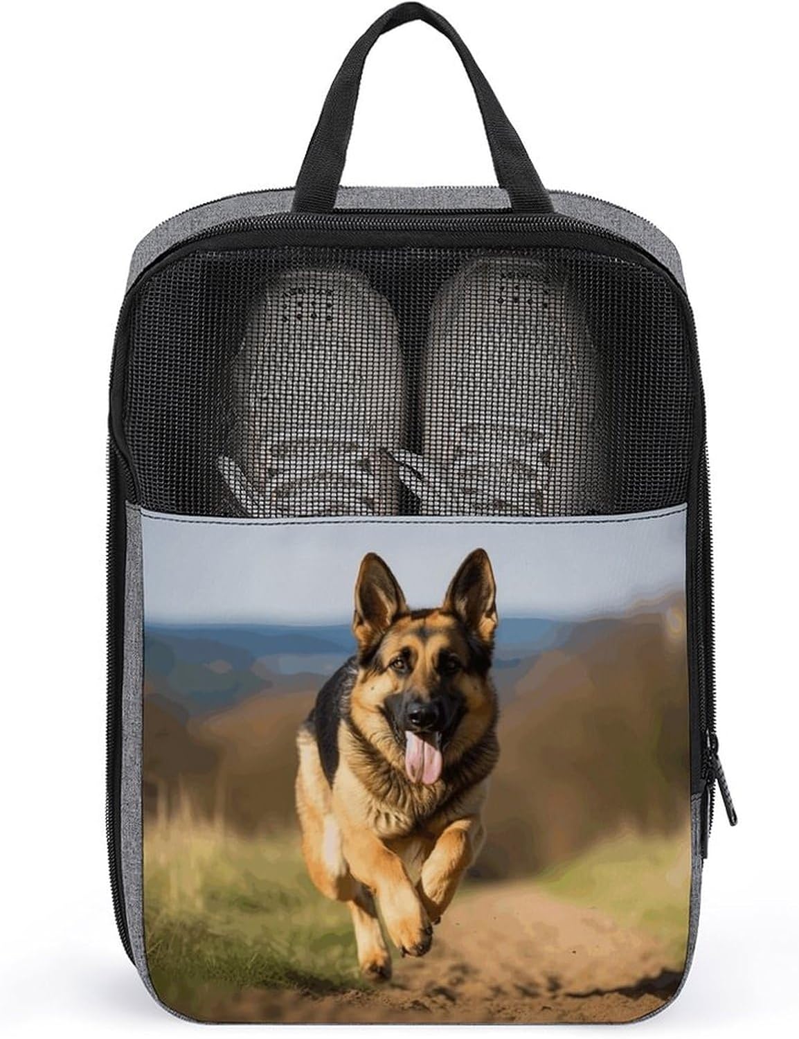Shoe Bag, Running German Shepherd Dog Printed Shoe Bag,storage Hanging Shoe Bag,bath Towel Storage Bag