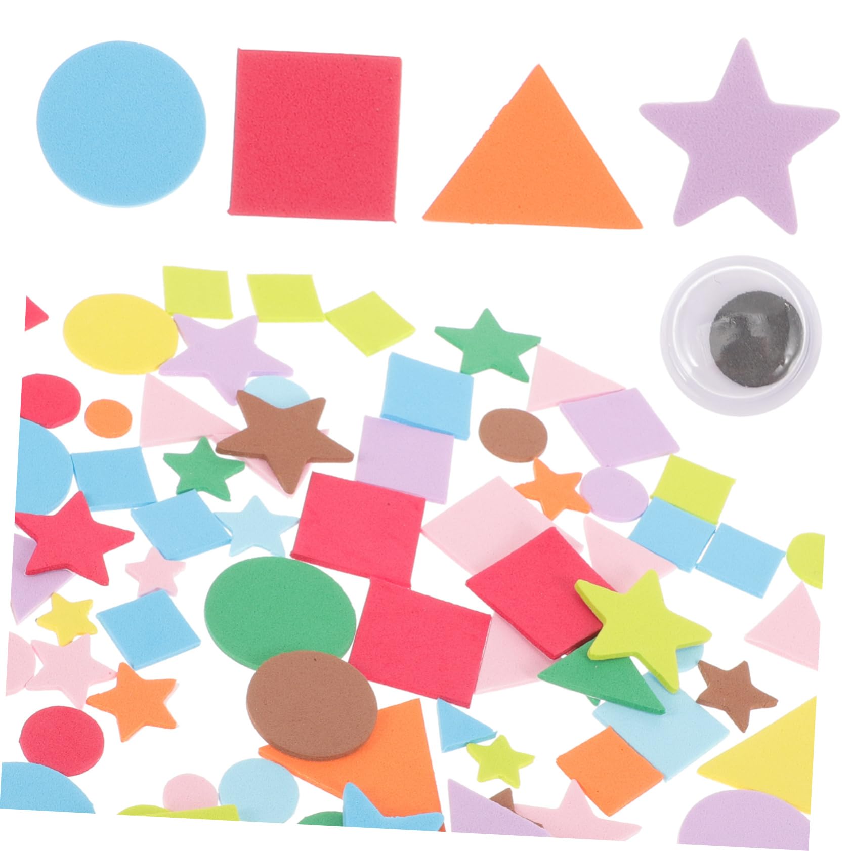 SOIMISS 4 Juegos Pegatinas de Espuma Geométricas Autoadhesivas Manualidades Infantiles de Creativo Decoración de Habitaciones y Actividades DIY