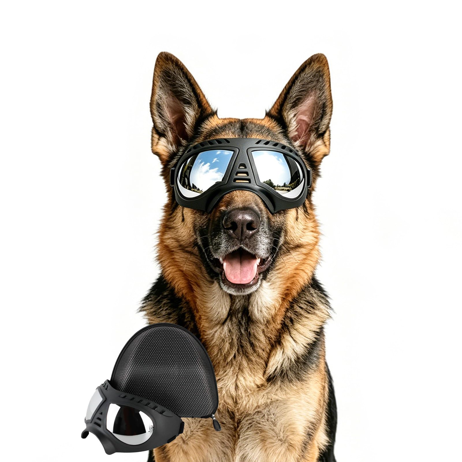 NAMSAN Dog Goggles for Large Dogs, Anti-UV, Soft Frame