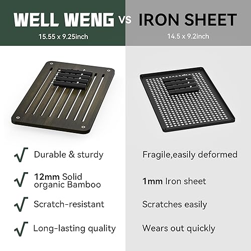 Miniatura 4 de Soporte elevador de bambú para monitor, 4 alturas ajustables, soporte para laptop de 15.55 x 9.25 pulgadas con rejillas de ventilación de flujo de