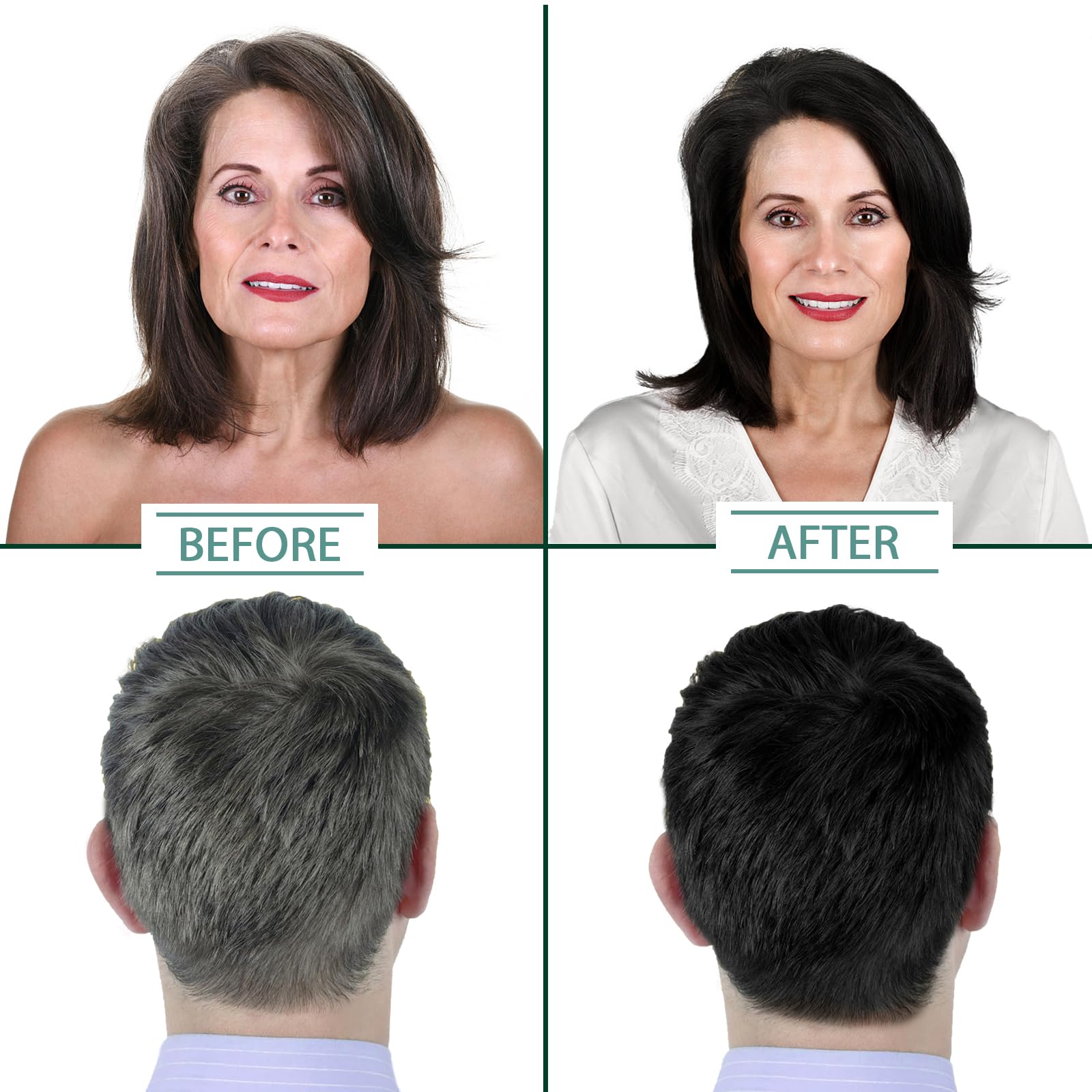 Magic Hair Dye for Men & Women - 100% Grey Coverage Lasting 4 Weeks, 3-in-1  Tea Tree Black Herbal Color Shampoo for Gray Hair, Champu Con Tinte Para  Canas, 500ML : Beauty & Personal Care - Amazon.com