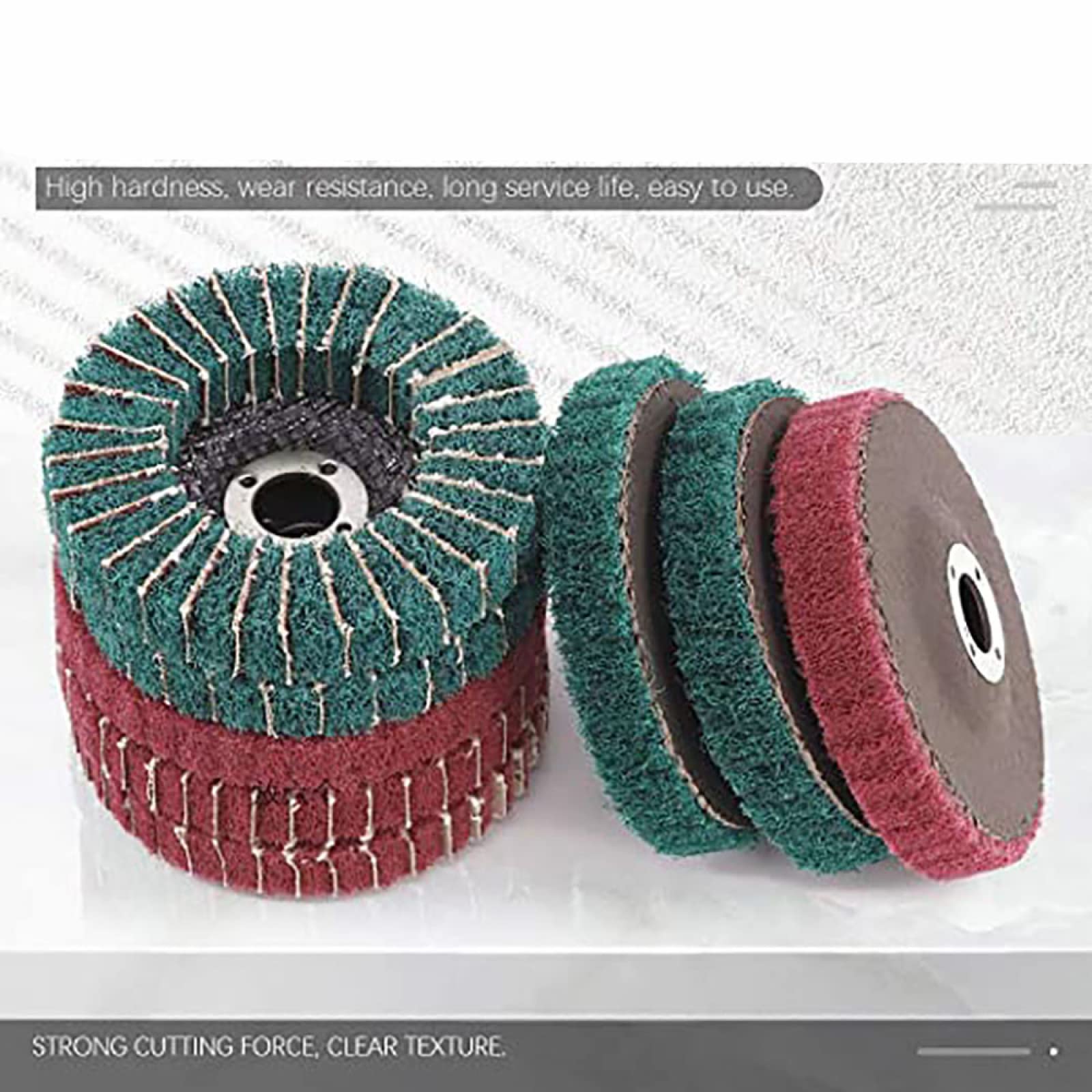 Disco de pulido fibra nailon 125 mm y disco Scoupad no tejido 5 pulgadas