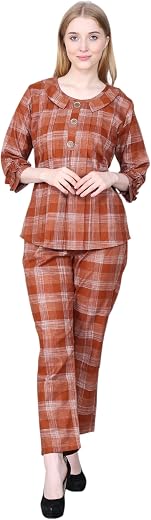 AMOLDO Denim Printed Co-Ord Set For Women | 2 Piece Denim Co-Ord Set For Girls
