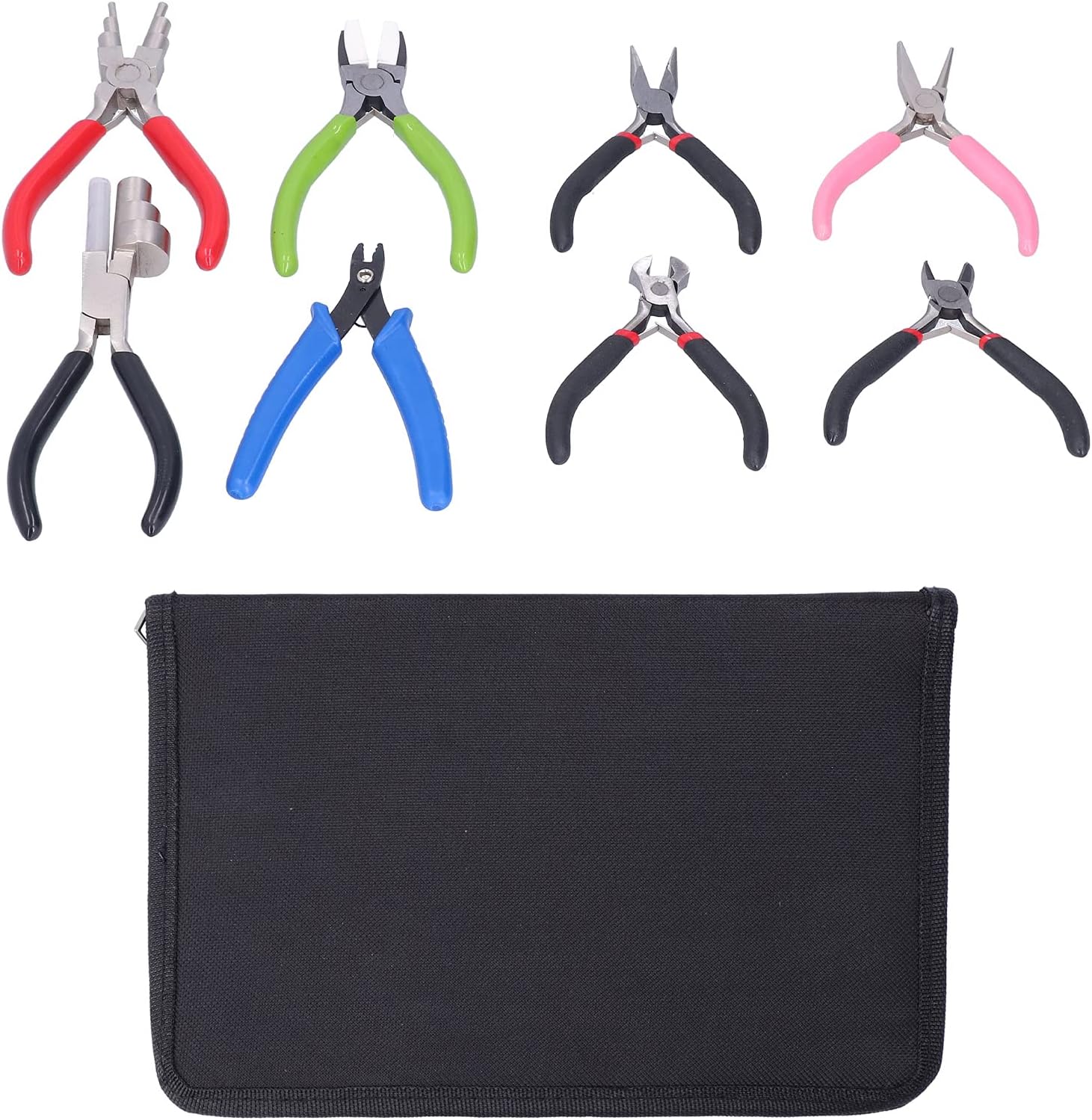 Professional 8Pcs Jewelry Pliers Set High Carbon Steel Needle Nose Crimping Cutting Winding Tools for Jewelry Making Repair and Crafting Projects