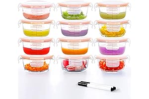 Luvan 7oz Glass Baby Food Containers: Store Fresh Baby Meals Safely and Conveniently