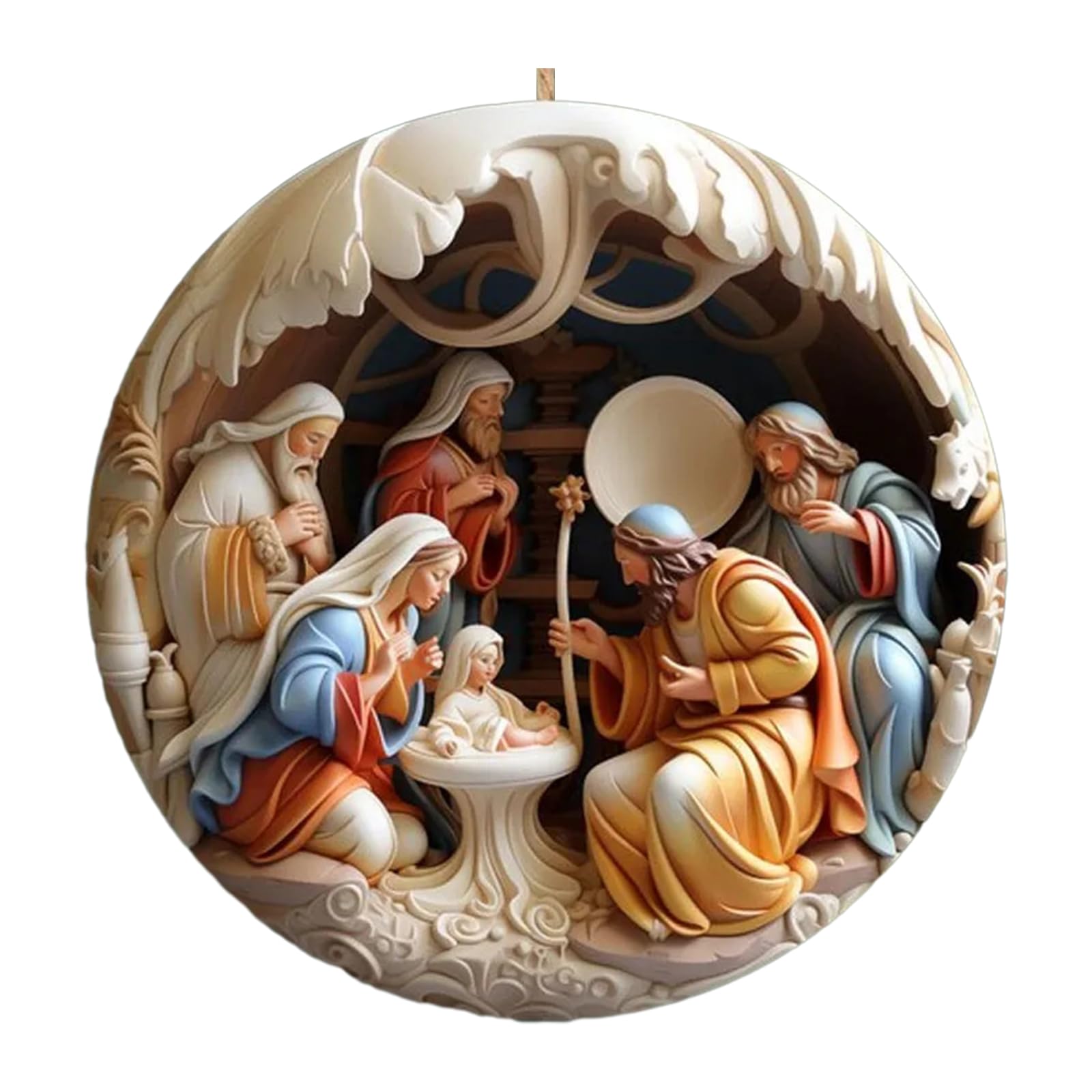 Christmas Decorations Ornament Festive Holiday Christmas Tree Hanging Pendant Nativity Scene Ornaments for Newborns Baby Accessories