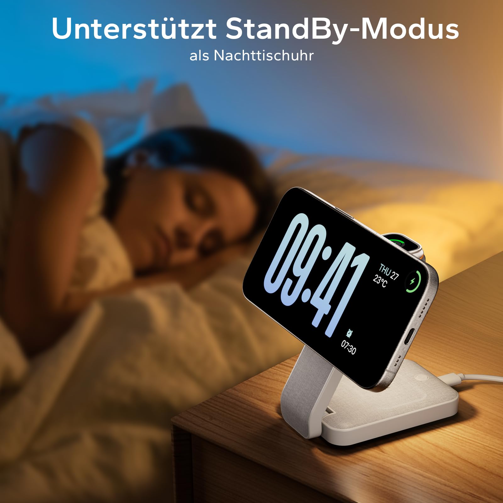 eazpower Magsafe - Estación de Carga para Apple Watch y iPhone 3 en 1, Plegable, estación de Carga inalámbrica para iPhone, Cargador Magsafe para múltiples Dispositivos, portátil y portátil