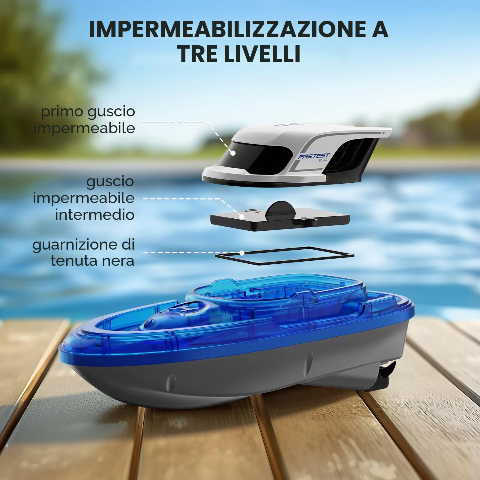 SYMA Barca telecomandata per bambini dagli 8 ai 12 anni, barche da corsa RC con LED e spray d'acqua, 20 minuti per barca, 40 minuti in totale, giocattolo per piscina e lago, regalo per ragazzi e